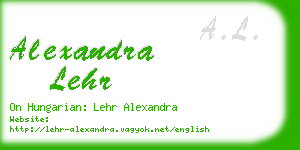 alexandra lehr business card